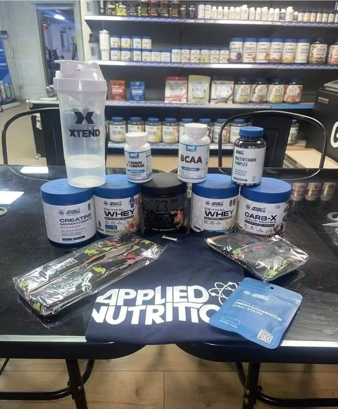 Supplements and gym wear at the Muscle Finesse shop